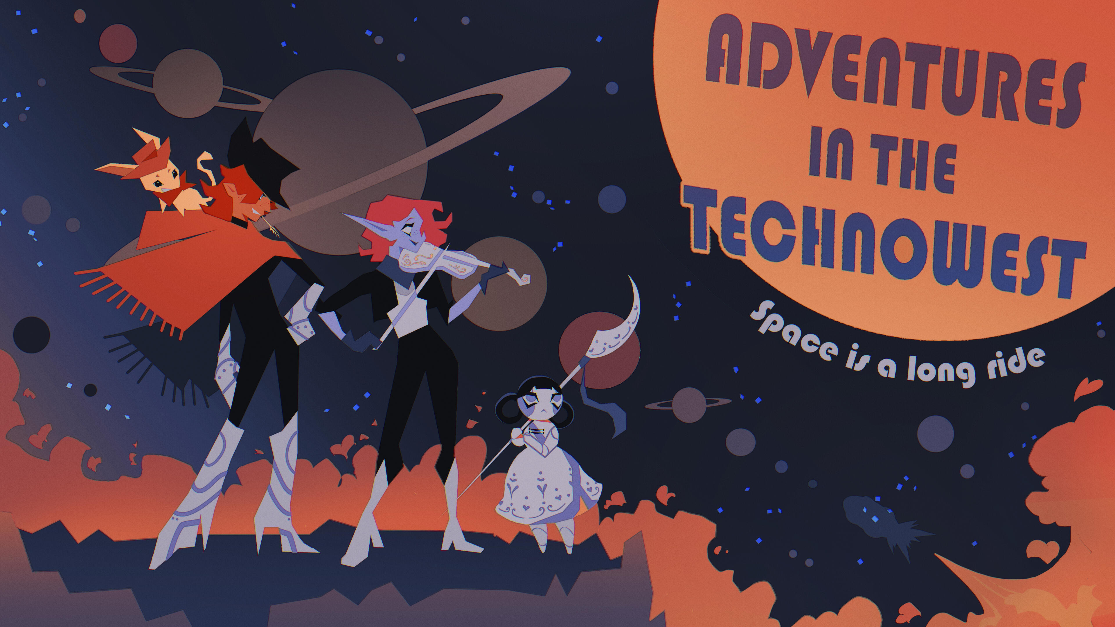 Title Card for Sci-Fi Western, Adventures in the TechnoWest