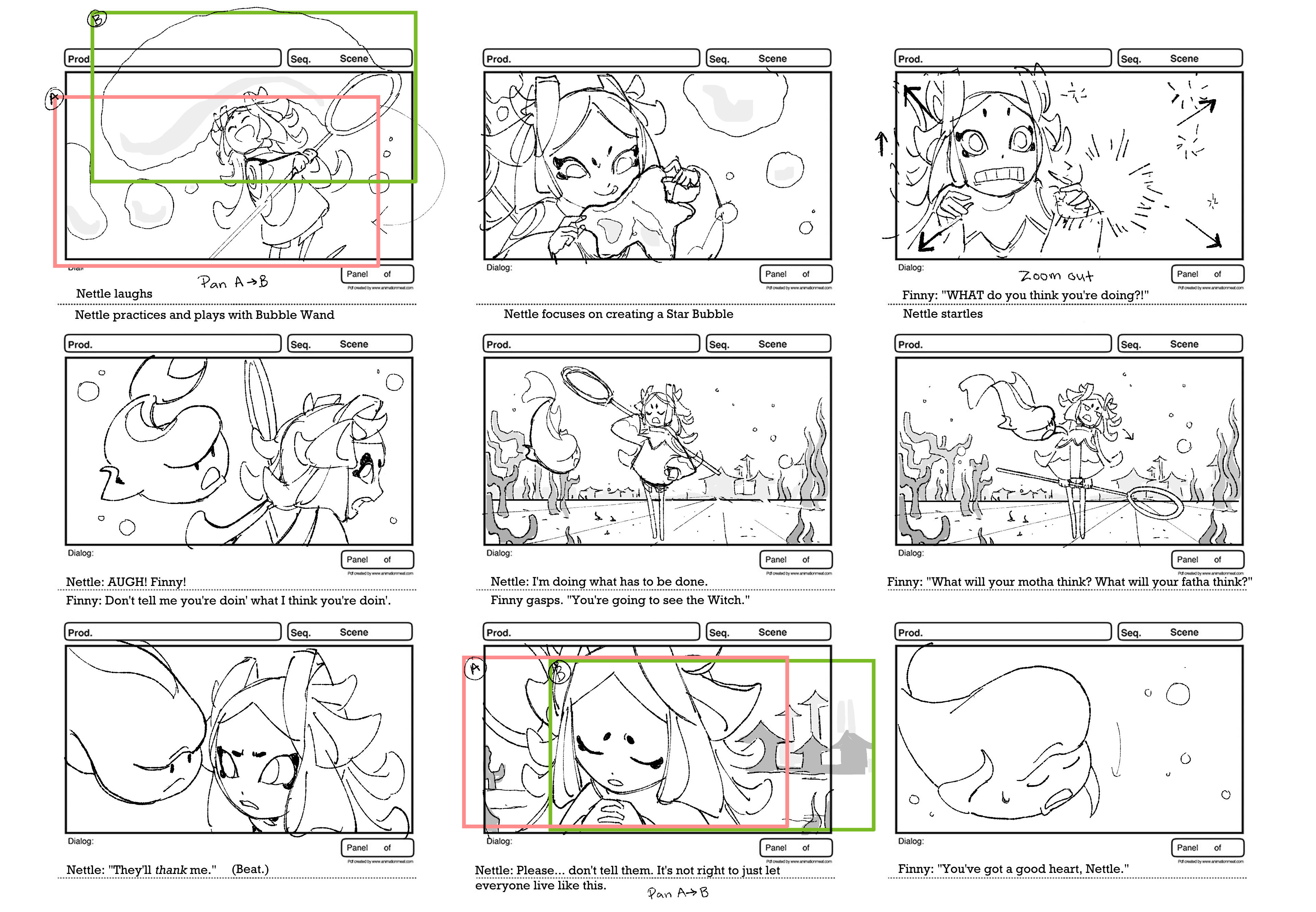 Storyboard for Nettle And The Sea Witch